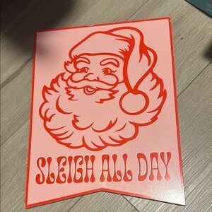 Red Santa Wall Art